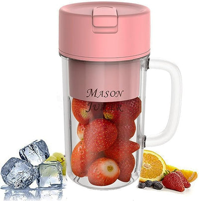 Mason Portable Mini juicer Blender With Straw Cup | Juicer Portable Outdoor Juicing Cup | Home Mini Cordless Juicer (Random Color)