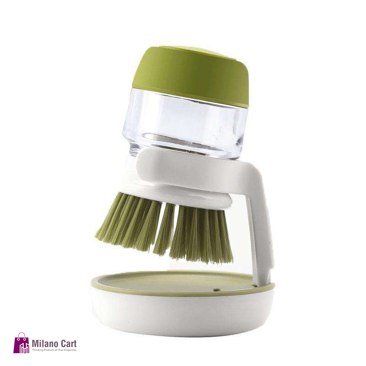 Dish Washing Brush With Liquid Soap Dispenser