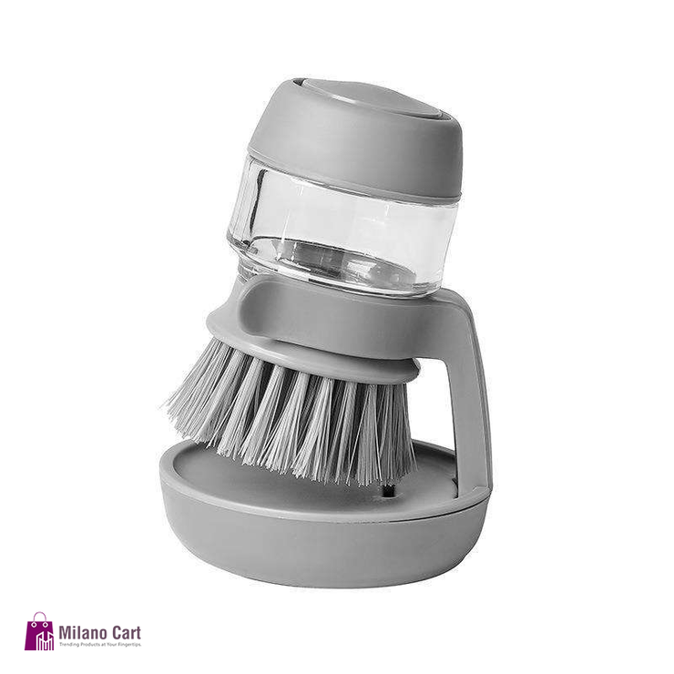 Dish Washing Brush With Liquid Soap Dispenser