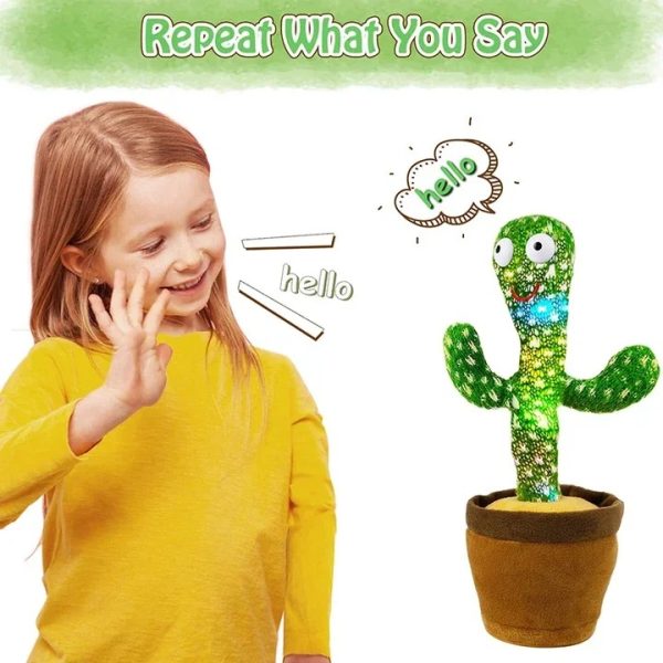 Dancing Cactus Toy | Talking Cactus | Tree Cactus Plush Toy for Children, Kids &amp; Toddlers - Rechargeable Cactus Toys For Kids - With Box