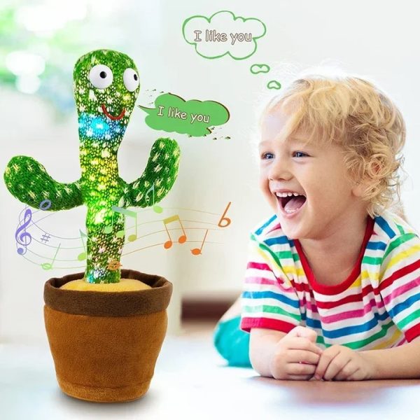 Dancing Cactus Toy | Talking Cactus | Tree Cactus Plush Toy for Children, Kids &amp; Toddlers - Rechargeable Cactus Toys For Kids - With Box