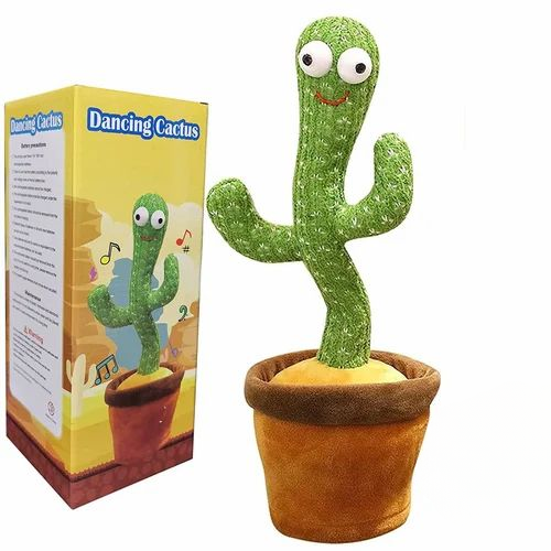 Dancing Cactus Toy | Talking Cactus | Tree Cactus Plush Toy for Children, Kids &amp; Toddlers - Rechargeable Cactus Toys For Kids - With Box